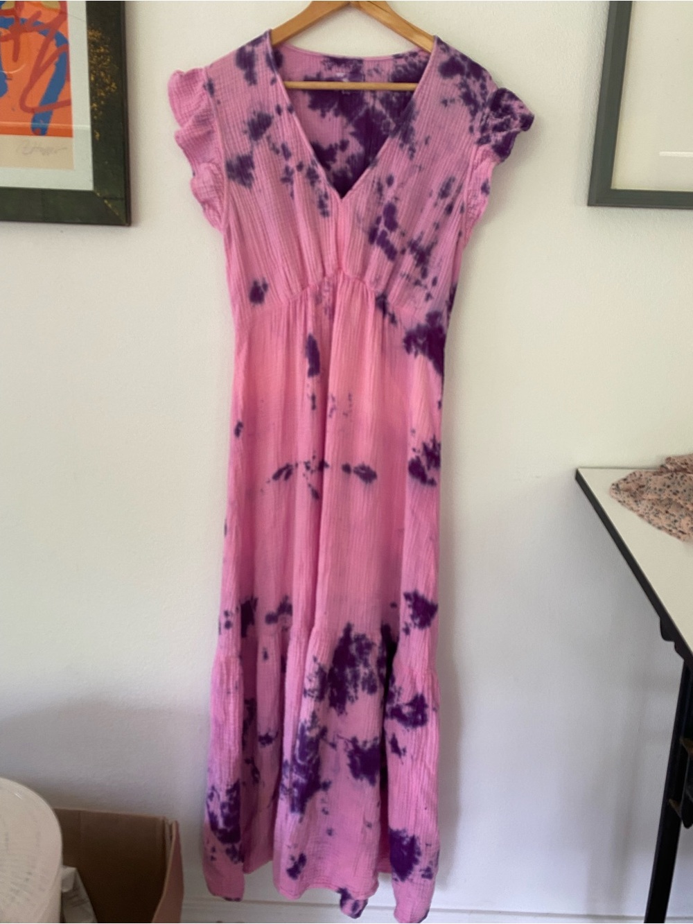 Honorine Pink & Purple Tie-Dye Maxi Dress - Lightweight Summer Dress